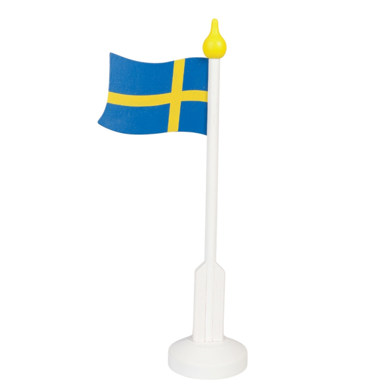 Träflagga Sverige 37cm 