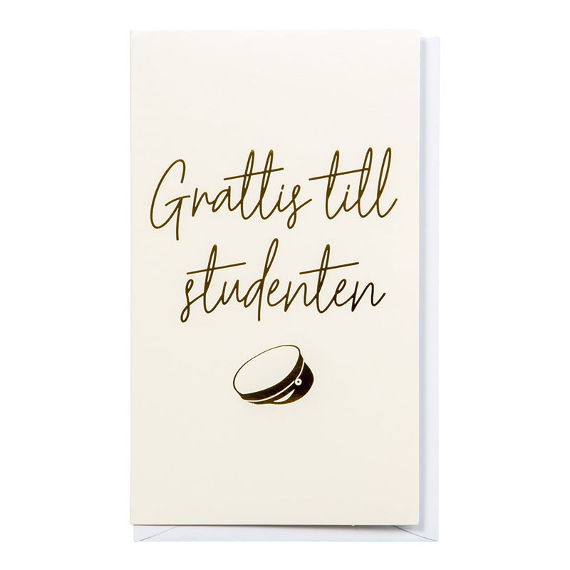 Studentkort 10/17 cm grattis