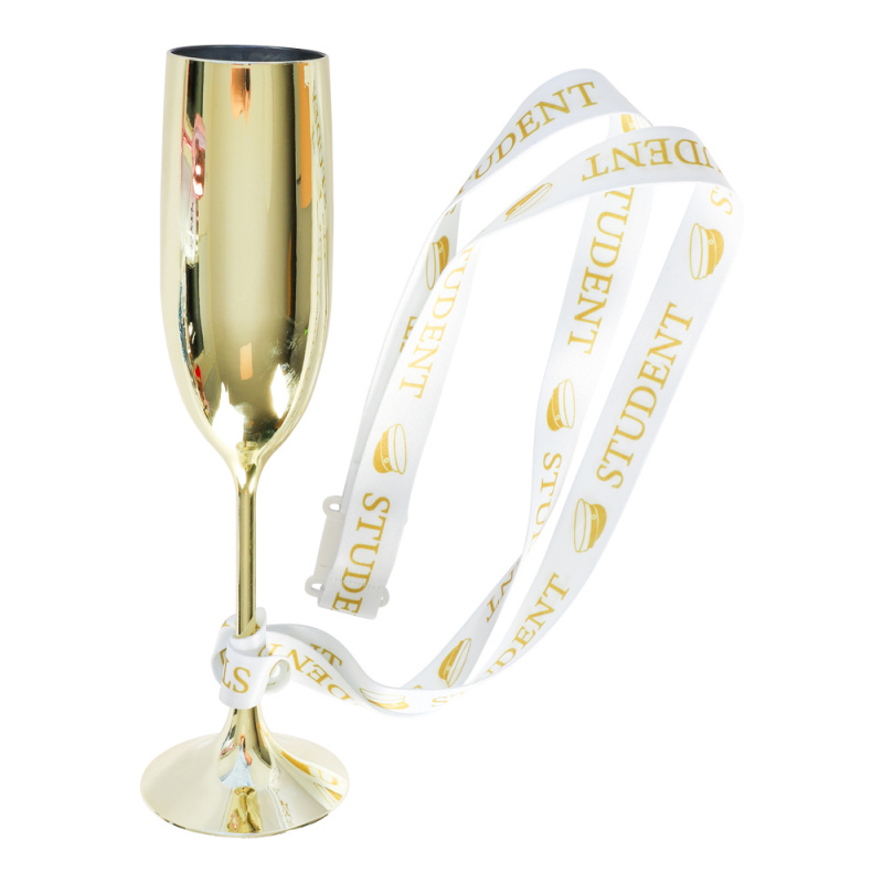 Champagneglas Student med band