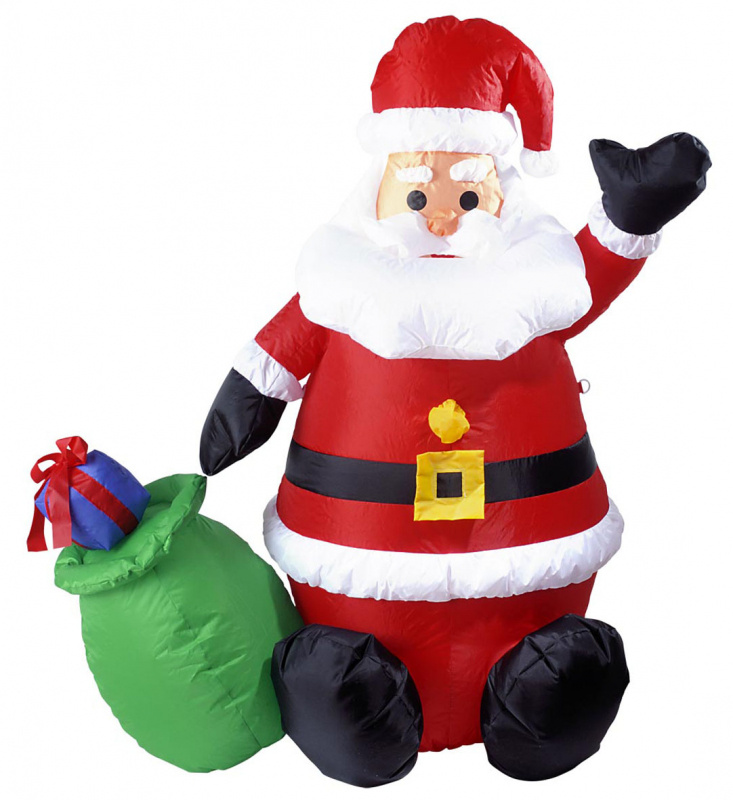 Uppblåsbar Jultomte med ljus