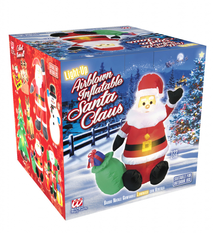 Uppblåsbar Jultomte med ljus