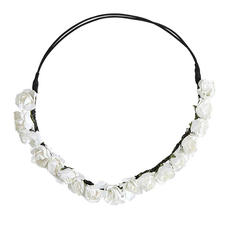 Pannband vita blommor