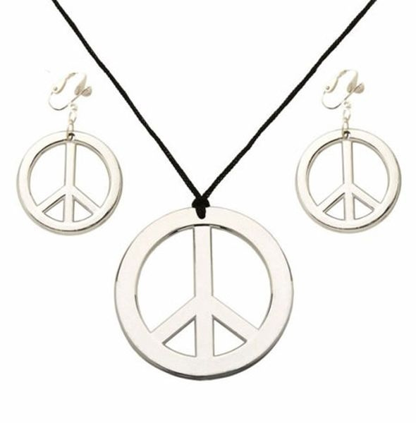Hippie Peace halsband, örhänge