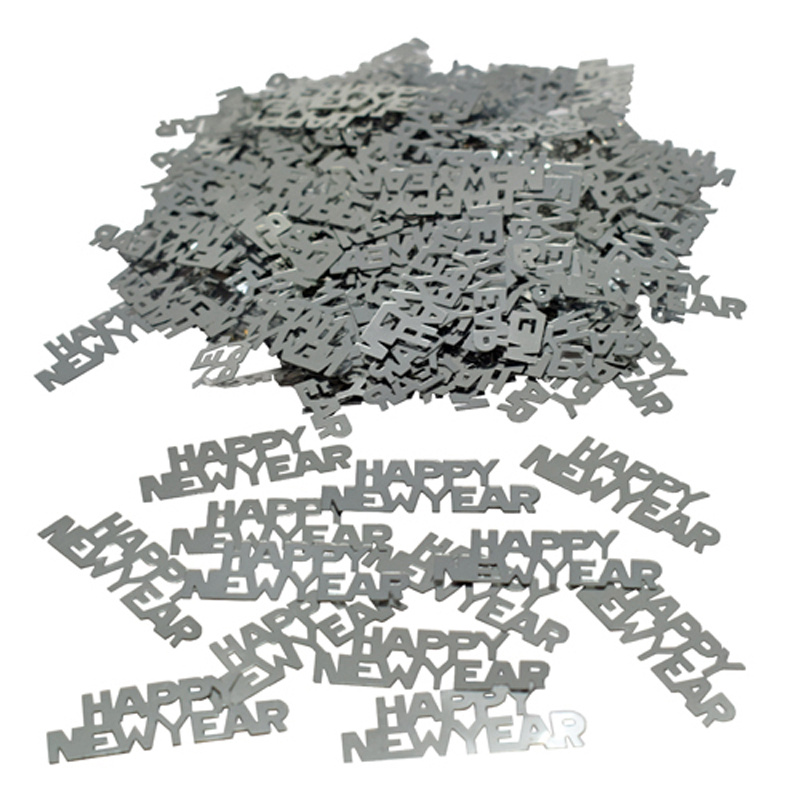 Konfetti Happy New Year Silver