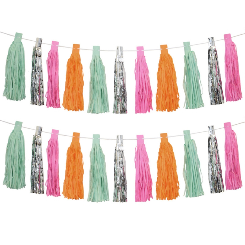 Girlang tassels pastell