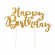 Tårtdekoration Happy Birthday guld Tårtdekoration Happy Birthday guld
