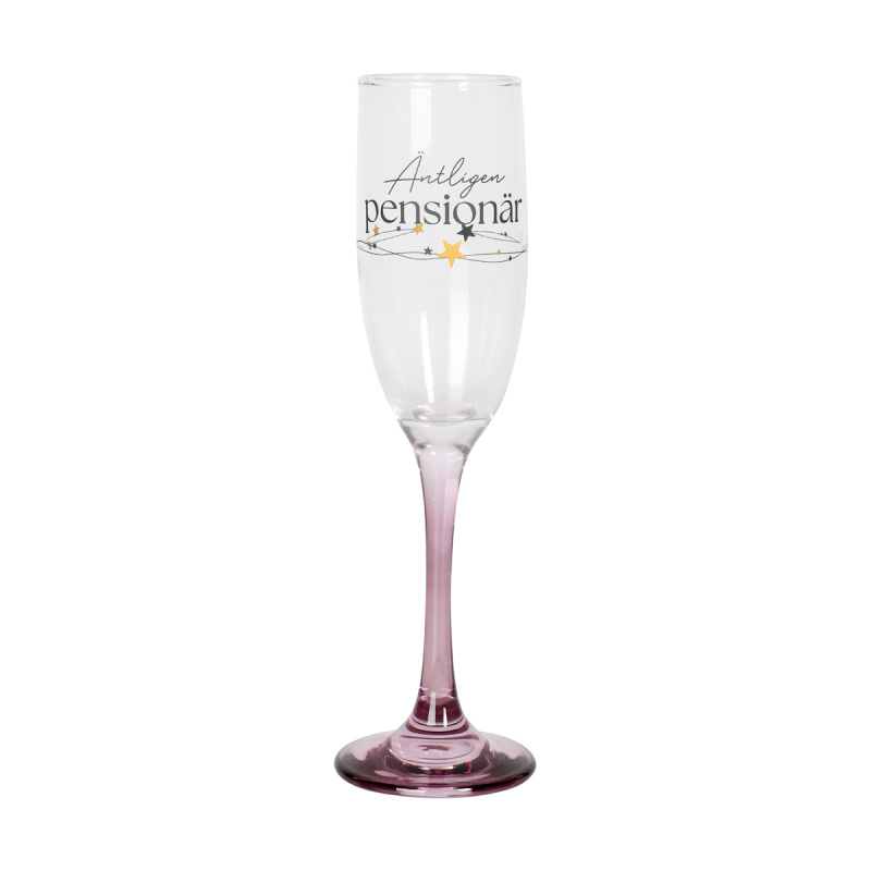 Champagneglas Äntligen Pensionär
