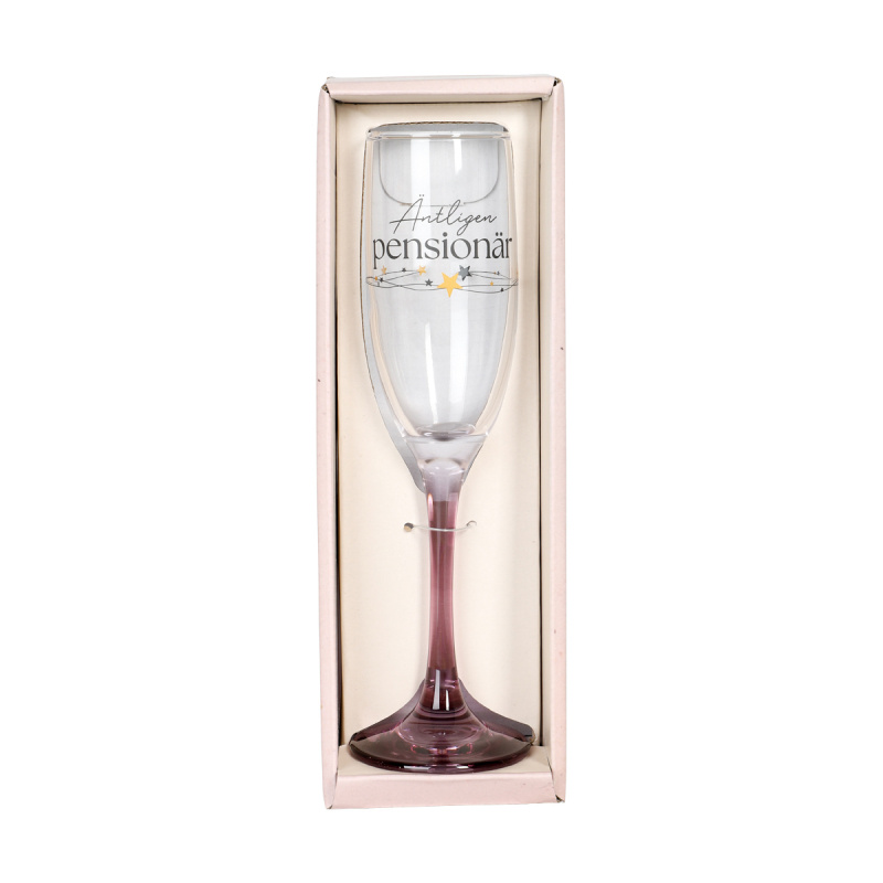 Champagneglas Äntligen Pensionär