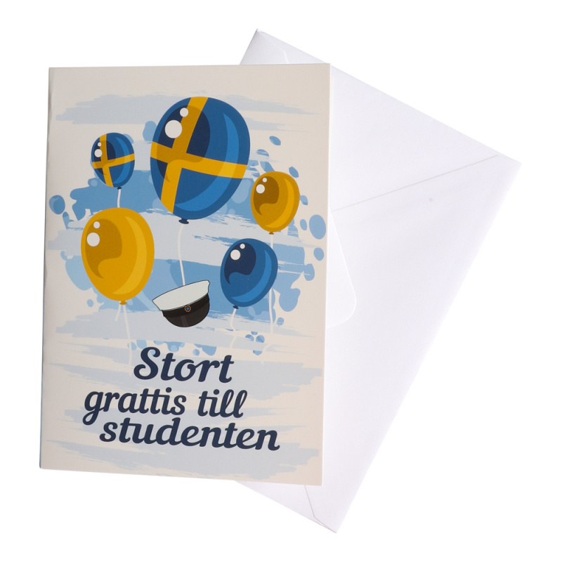 Grattiskort Studenten Ballonger