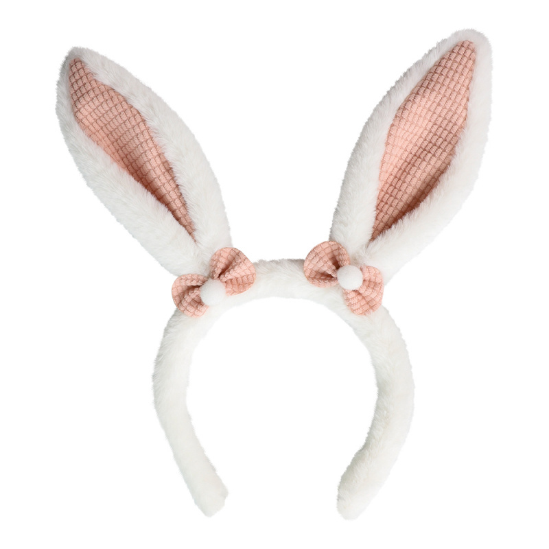 Kaninöron Diadem med rosetter