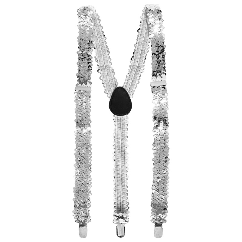 Hängslen Paljetter Silver