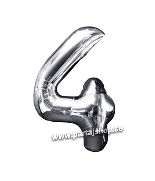 Sifferballong silver 4