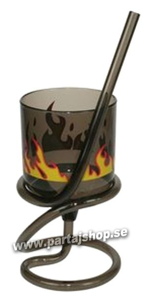 Festglas med sugrör