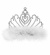 Tiara med vitt fluff Tiara med vitt fluff