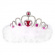 Tiara silver med vitt fluff Tiara silver med vitt fluff