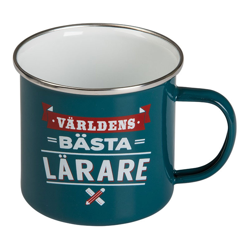 Retro Mugg emaljerad plåtmugg Lärare