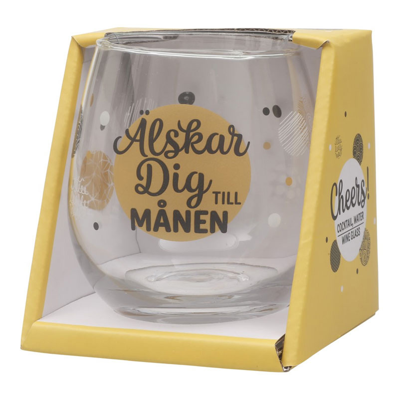 Glas Älskar dig till månen