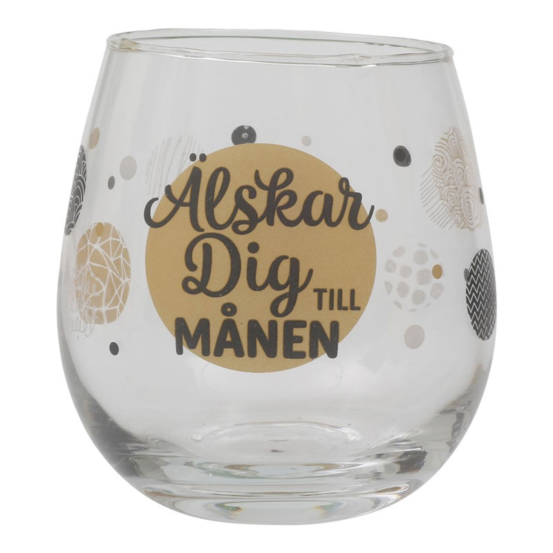 Glas Älskar dig till månen