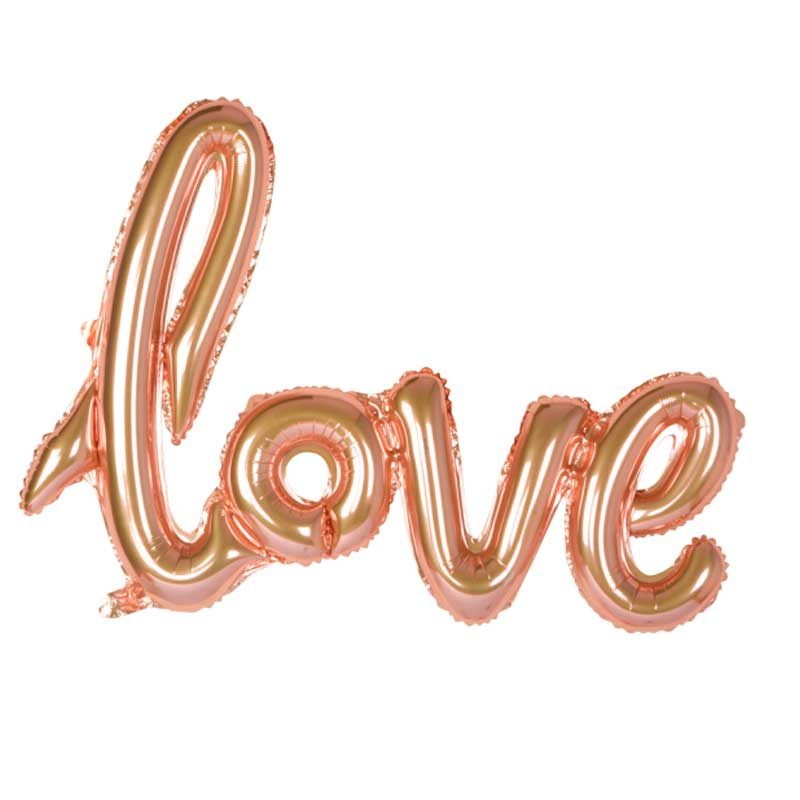 Folieballong Love Roséguld