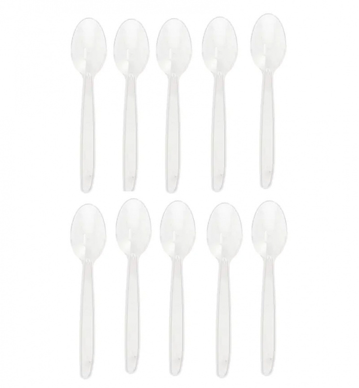 Teskedar 13 cm transparent