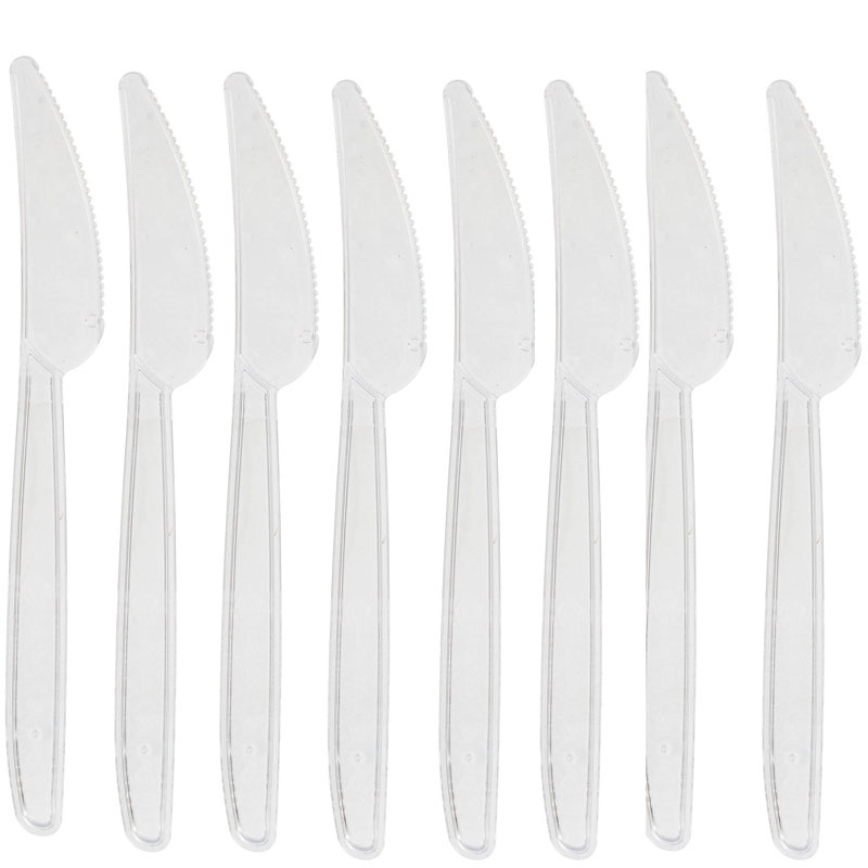 Bordsknivar 18,5 cm transparent