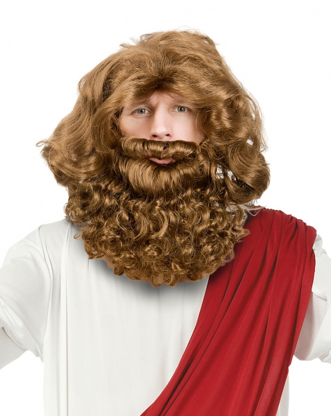 Peruk med skägg Holy Man   