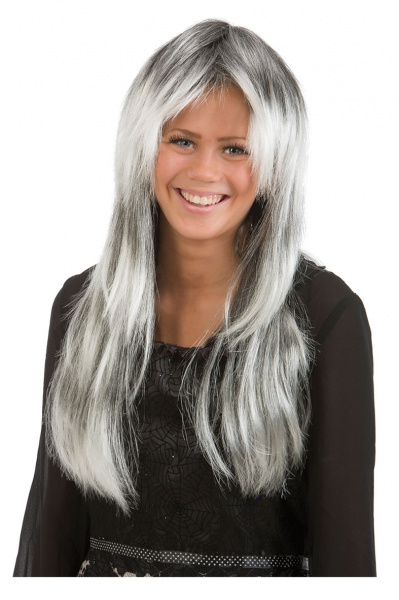 Peruk grå lång
