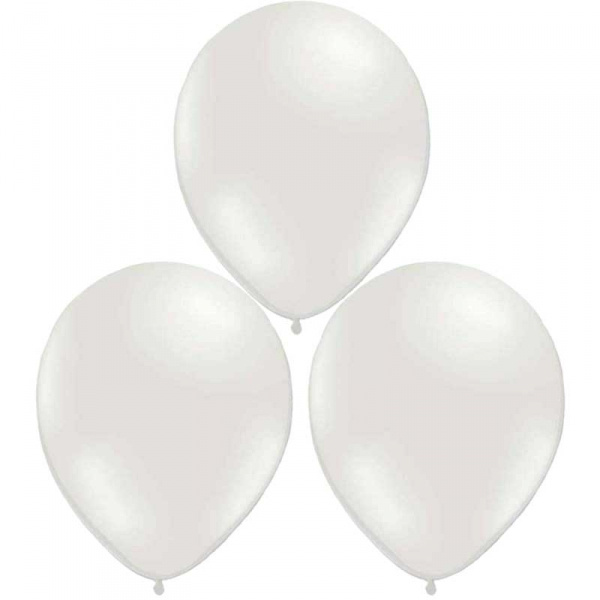 Ballonger pärlemor vit 10-pack