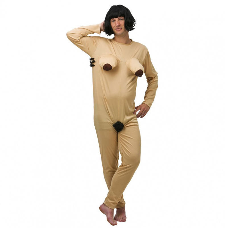 Naken kvinna maskeraddräkt