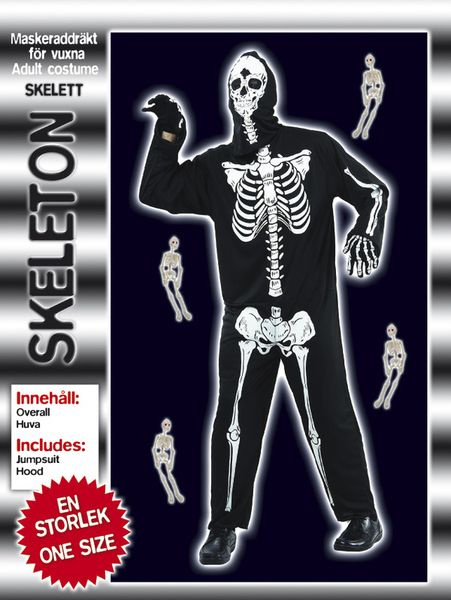 Skelettdräkt man