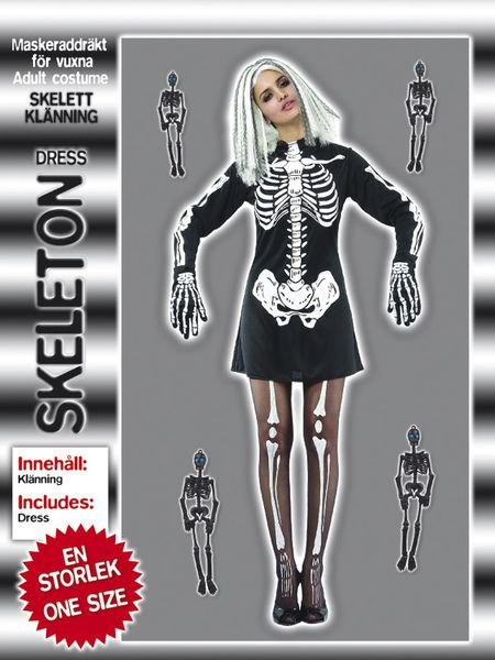 Skelettdräkt kvinna