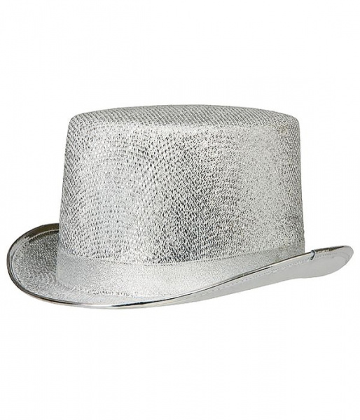 Hög silverhatt vuxen