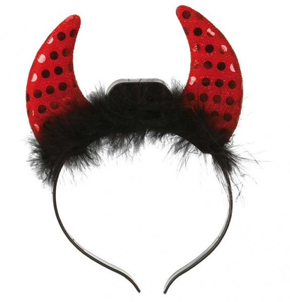 Djävulshorn med blinkande ljus