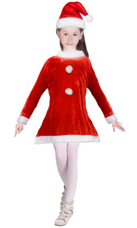 Tomteklänning Barn Maskeraddräkt