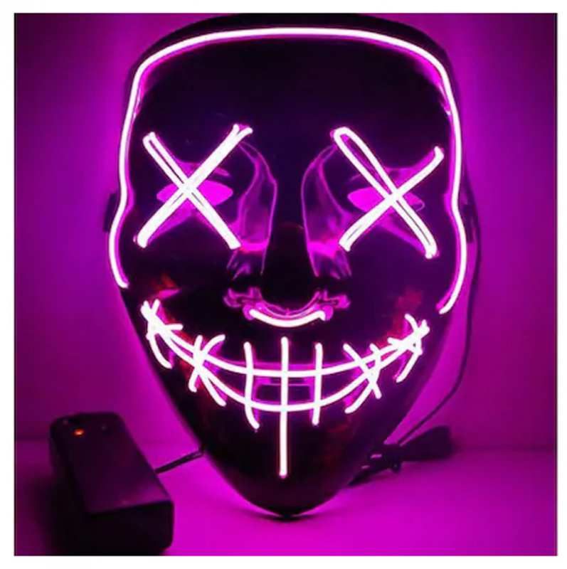 LED Mask El Wire Purge Röd