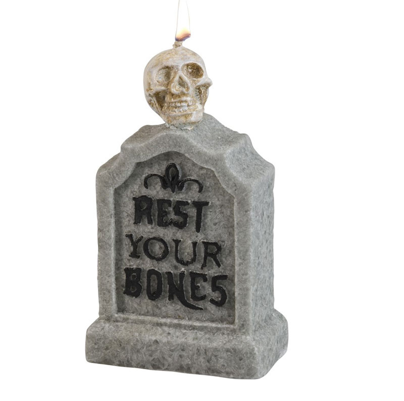 Dödskalle gravstensljus