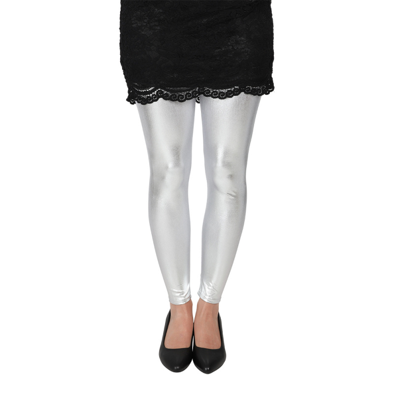 Leggings Silver Metallic