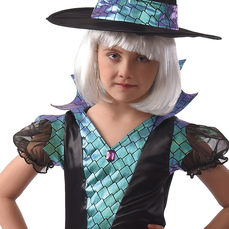 Häxklänning och hatt barn