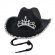 Cowboy hatt svart glitter