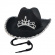 Cowboy hatt svart glitter Cowboy hatt svart glitter