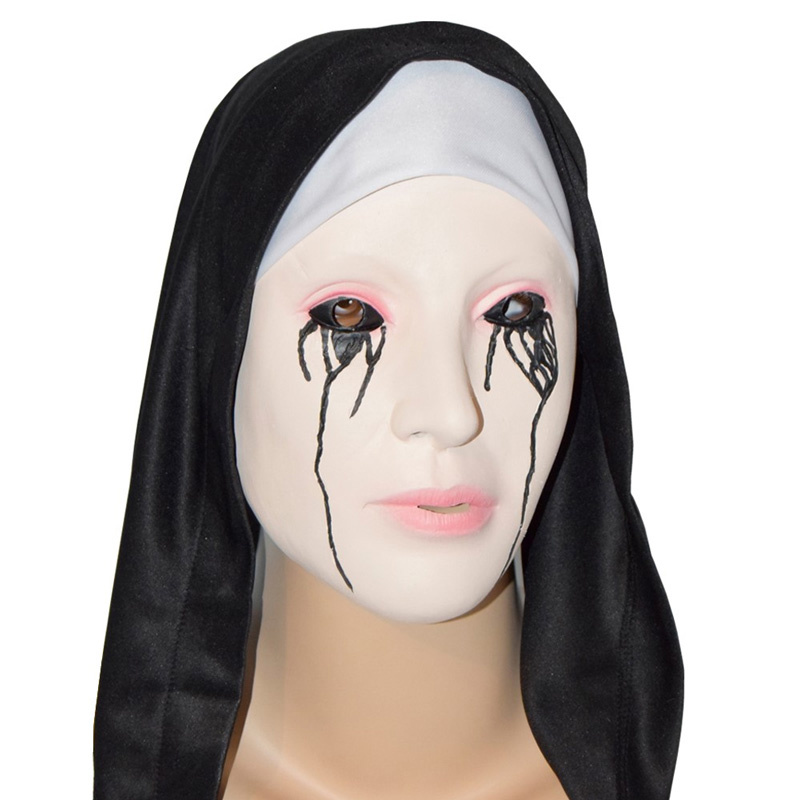 Latexmask gråtande nunna