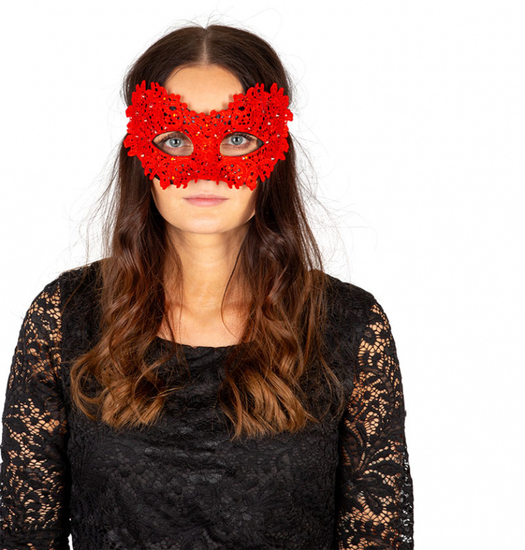 Ögonmask in lace red