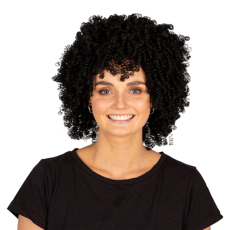 Peruk Afro svart