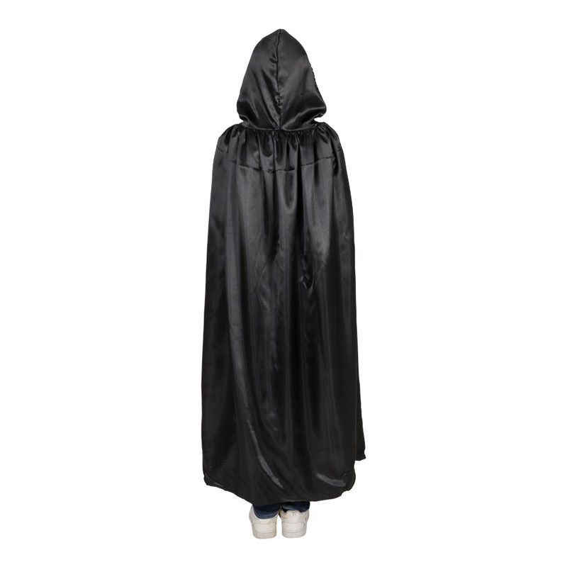 Cape satin vändbar svart eller lila