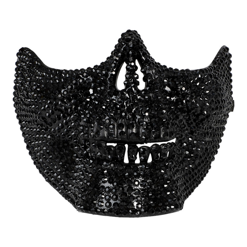 Halvmask i skelettdesign