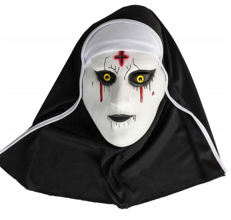 LATEX MASK SCARY NUN