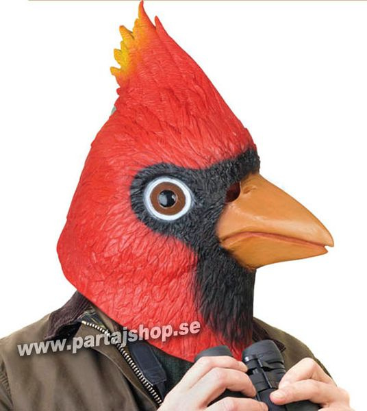 Cardinalfågel Gummimask