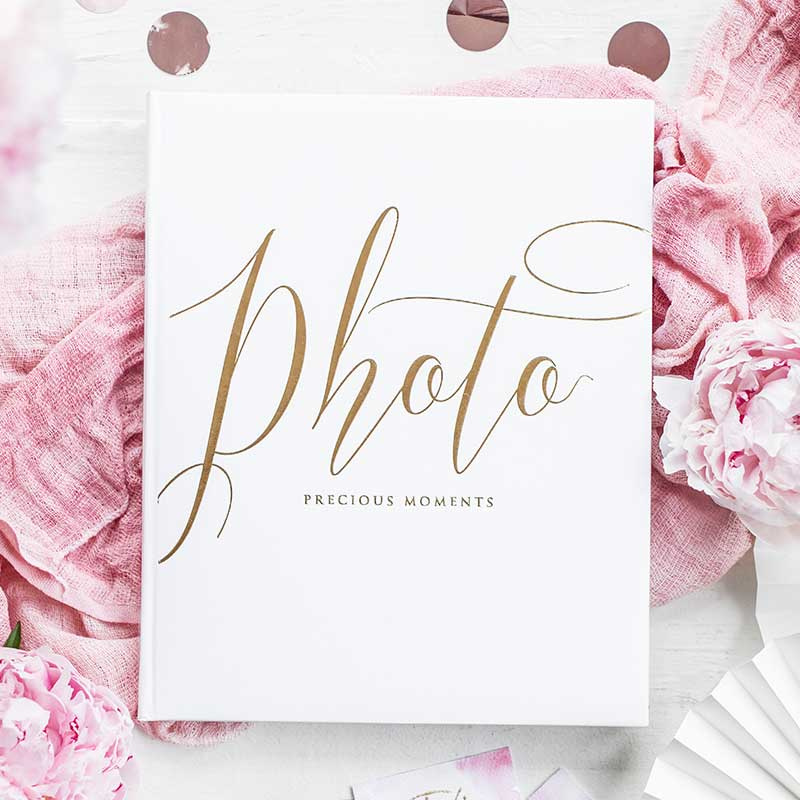 Fotoalbum Gold & White