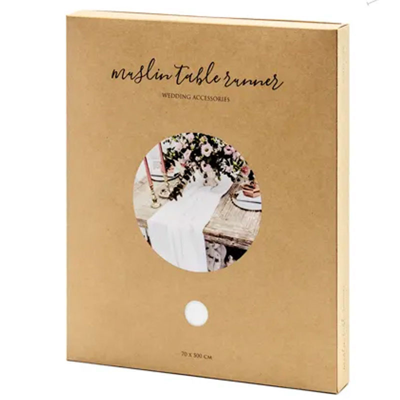 Bordslöpare Muslintyg Krämvit