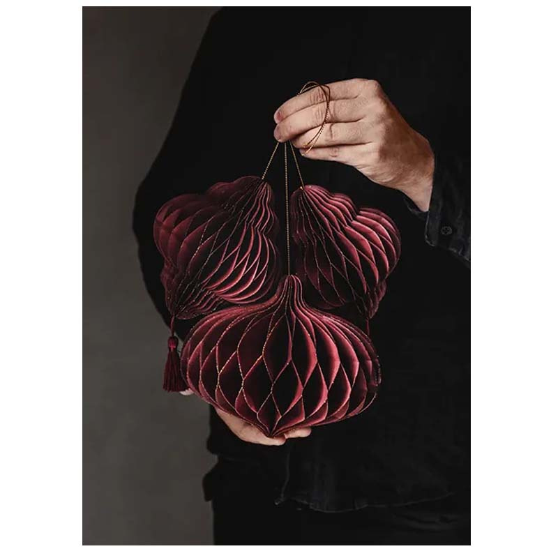 Honeycomb Vinröd Oval